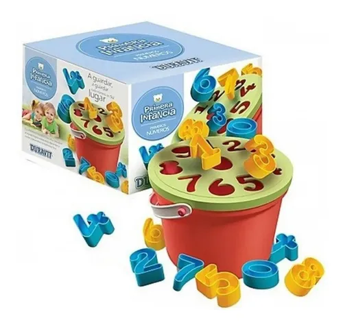 Juego De Encastre Duravit Primeros Números 659 Balde Bloques
