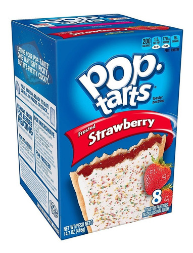 Pop Tarts Strawberry Fresa Kellogg's Frosted 416grs.