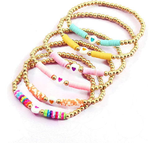 Colorful Bling Pulsera De Cuentas De Oro Rainbow Disco De Vi