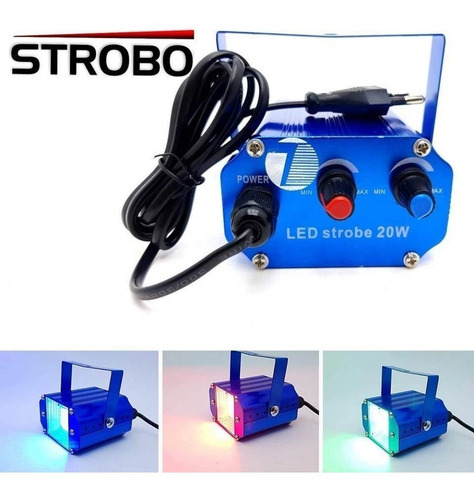 Mini Strobo Iluminação Led Rgb Efeito Flash Estroboscópico