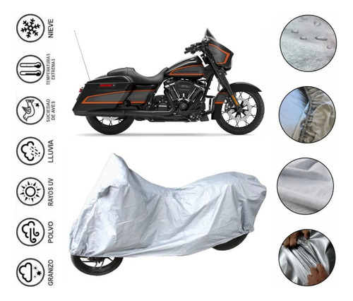 Cubre Impermeable Moto Para Harley Davidson Streer Glide Sp