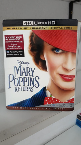 4k Ultra Hd + Blu-ray Mary Poppins Returns / Regreso De M...