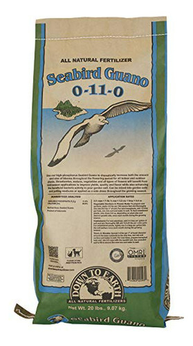Fertilizante Guano De Aves Marinas 0-11-0, 20 Lb.