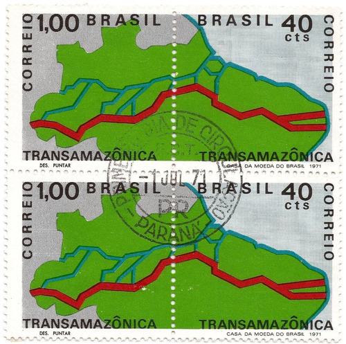 Quadra Selo 699-700 Rodovia Transamazônica Com Cbc 1971