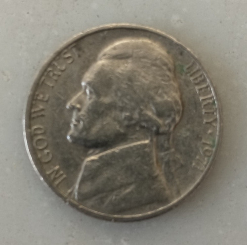 Moneda De 5 Centavos Dólar 1971 Bien Conservada. 