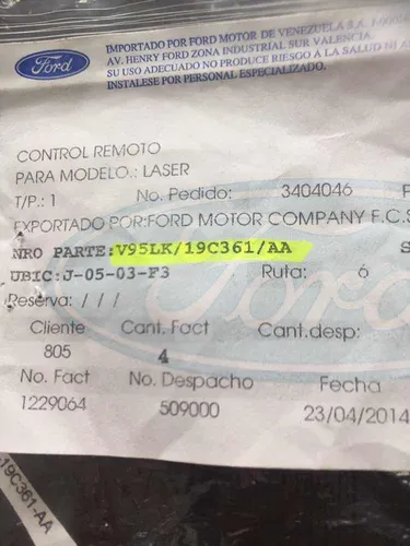 Control Remoto Alarma Láser