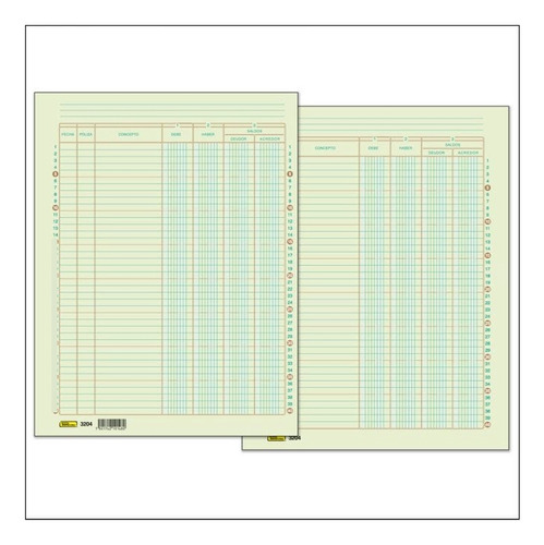 4pzas Auxiliar Cuen.corriente Printaform 3204 Carta 25 H. 3