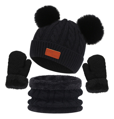 Conjunto De Gorro, Bufanda Y Guantes De Invierno Para Niños