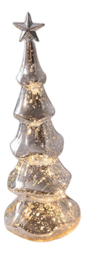 Figura De De Navidad De Cristal, Adorno Navideño L Plata