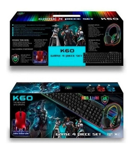 Kit Teclado Mouse Audifono Retroiluminad Gamer Tienda