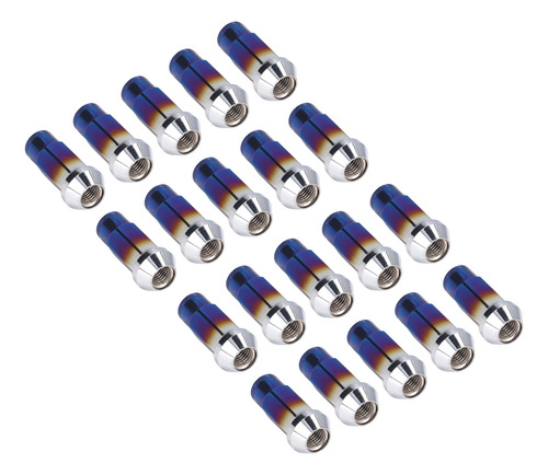 Porcas De Roda Azuis M12x1.5, 20 Peças, Chave De Alça, Soque
