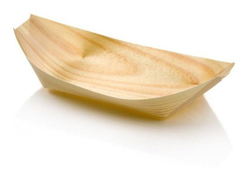 Bote Descartable De Madera 14cm Degustación Sushi Picada X50