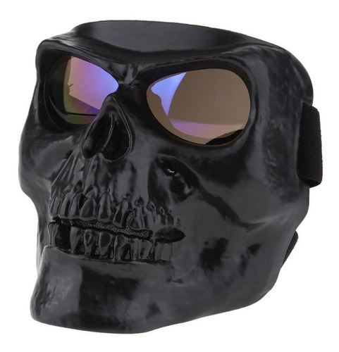 Moto Casco Cráneo Huesos Demonio Visor Facial Halloween