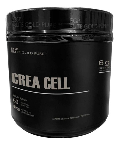 Crea Cell Creatina Egp Elite Gold Pure 60 Servicios 300 Gr