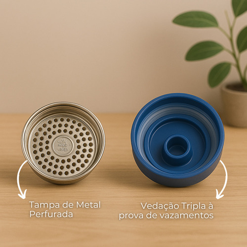 Garrafa Inox Isotérmica 800ml Suporte Magnético Funcional Cor Verde-claro