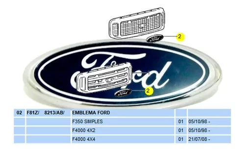 Ford Original F81Z-8213-AB Emblem.