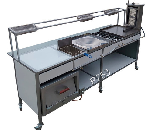 Carrito D Comida Cn Horno Freidor Comal Parrilla Planch P753
