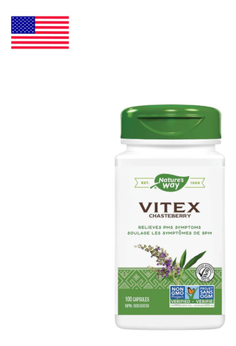 Vitex 400mg 100cápsulas (soporte Hormonal, Sop, Menopausia)