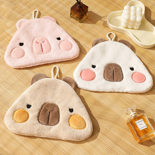 Toalla Para Mano Bebé Infantil Secado Rápido Diseño Capibara Marrón Capibara