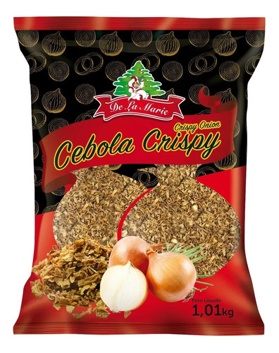 Cebola Crispy Delamarie 1kg Crocante Para Hambúrguer 