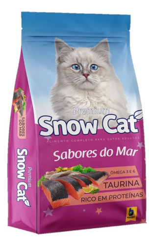 Ração Snow Cat Sabores Do Mar Para Gatos Adulto 10kg