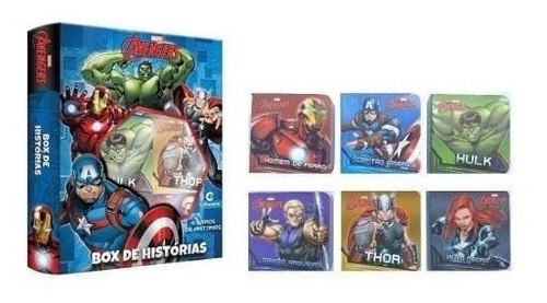 Box Histórias Avengers Vingadores Com 6 Livros De Capa Dura