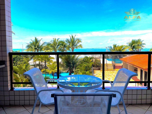 Imagem 1 de 26 de Apartamento De Frente Para O Mar Com 3 Suítes Em Prédio Com Lazer E 2 Vagas - Praia Do Tombo, Guarujá. - Ap1295