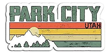Park City Utah Graphic Mountain Souvenir Men Women - Adhesiv