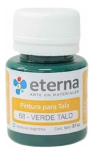 Pinturas Para Tela 37 Ml Eterna En La Plata Color Del Óleo 68 Verde Talo