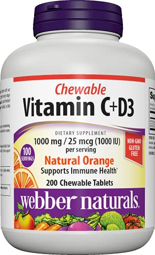 Naturales De La Tela Vitamina C+d3, 200 Comprimidos 4yl4a