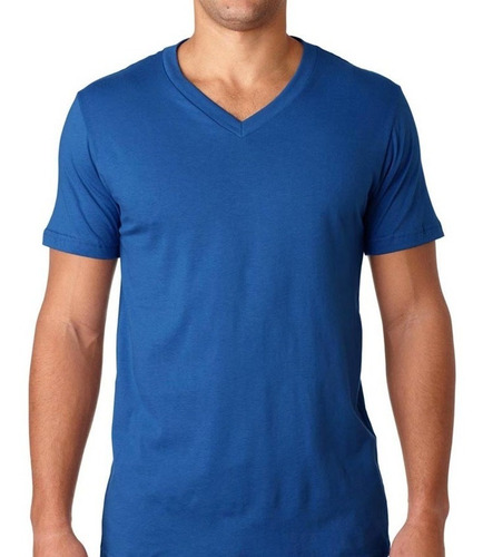 Camisetas Cuello En V En Colores - Algodón 180 Gramos Unisex