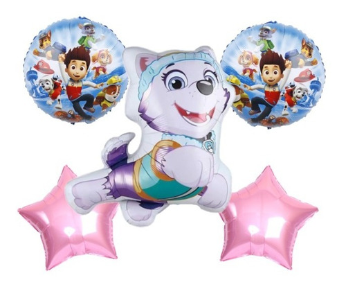 Globos Everest Patrulla Canina Paw Patrol De 5 Piezas