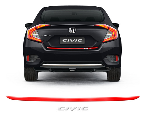 Friso Do Porta-malas Honda Civic G10 2016 Até 2021 + Emblema