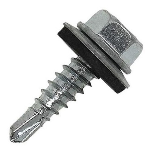 Imagem 2 de 2 de Parafuso Auto Brocante Telha Costura 5,5 X 22 Mm - 100 Pçs