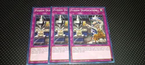 Set 3 Cartas Yugioh Fusión Duplication Cyac