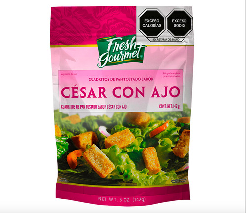 Crutones Fresh Gourmet Sabor Cesar Con Ajo 142 Grs