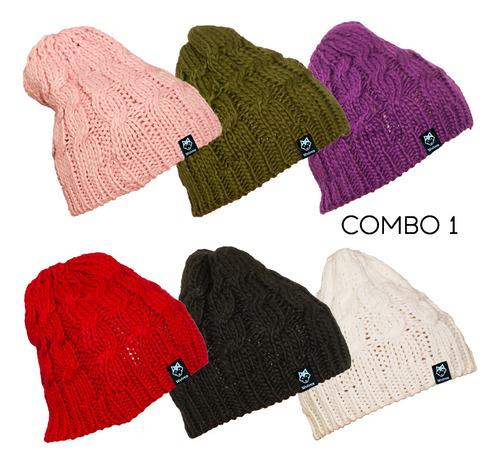 Imagen 2 de 2 de Gorros Beanie Lana Calidad Premium Moda Unisex - Wolves