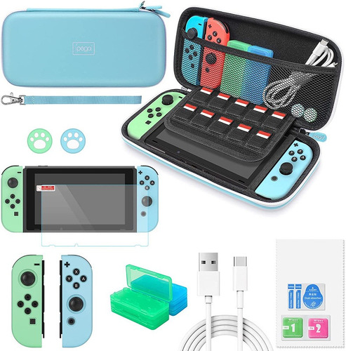 Kit Funda Estuche Para Nintendo Switch Protectora 12 En 1