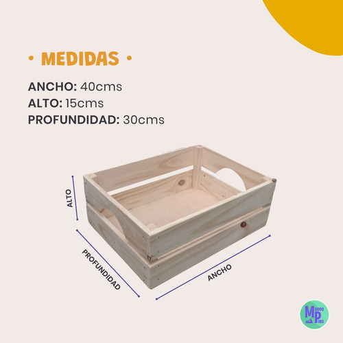 Imagen 2 de 6 de Cajones De Verduras 40x30x15 X 3 Unidades Mundopino