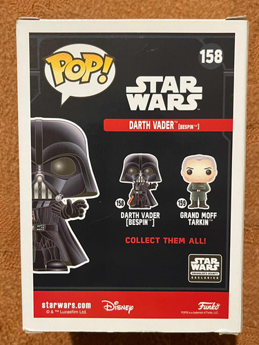 Funko Pop! Darth Vader (bespin) #158. Star Wars Exclusive