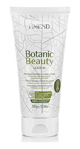 Leave-in Botanic Beauty Oleo Moringa Extrato Jasmim Amend