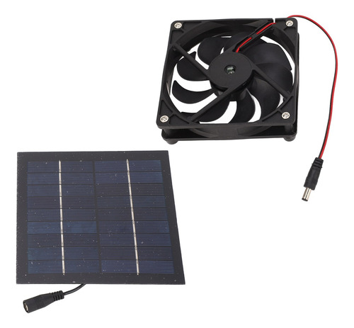 Kit De Ventilador De Panel Solar Portátil Con Alimentación D