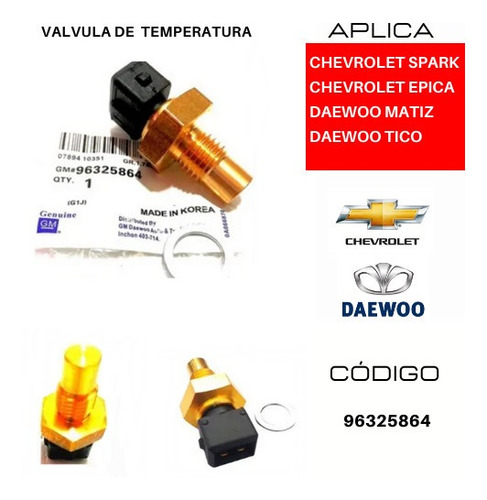 Valvula Sensor Temperatura Chevrolet Epica