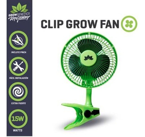 Ventilador Indoor Clip Grow Fan 15w - Grow Genetics