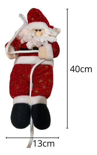 Imagem 2 de 6 de Papai Noel De Pendurar Decoração Enfeite Saco Presente Natal