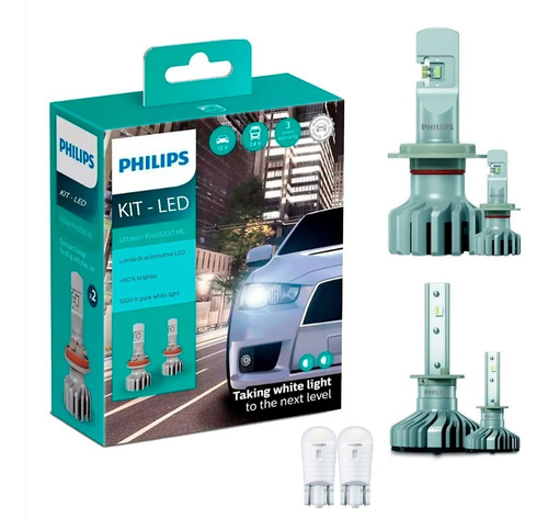 Kit Led Philips H7 + H1 + T10 Vw