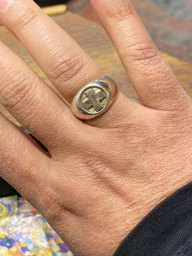 Luli Anillo Sello Unisex Enfermería Enfermero Plata925 Oro