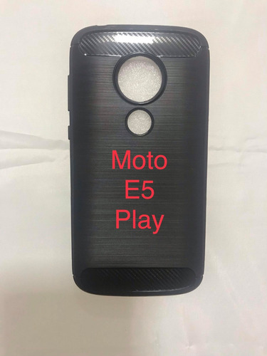 Estuche Textura Carbon Fiber Protection Para Moto E5 Play