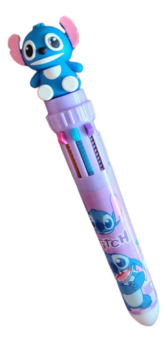 Lápiz Varios Colores Stitch Capibara Y Hello Kitty