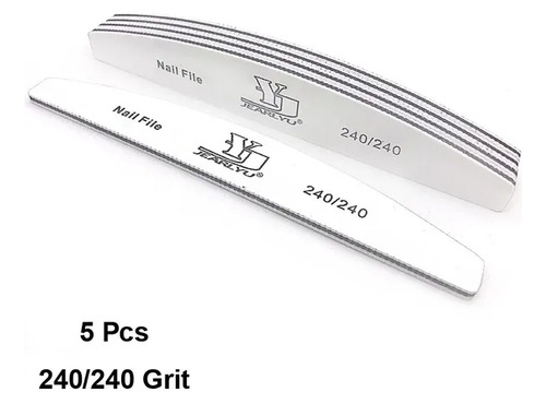 Kit De 5 Limas Profesionales Para Uñas Acrílicas Y Gel 240